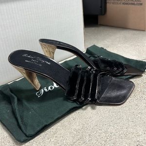 Robert Clergerie High Heel Slip On Heel Sz 8 1/2 Med